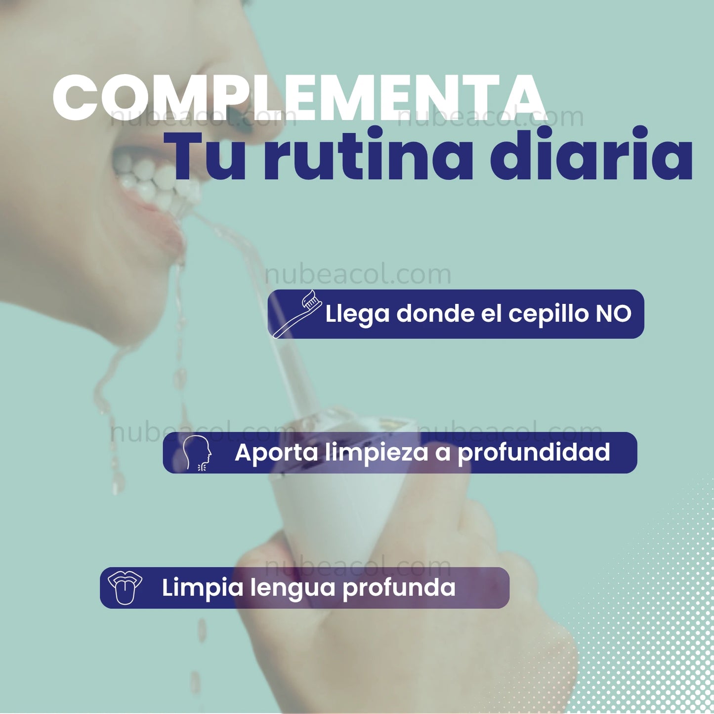 IRRIGADOR ORAL ANTISARRO RECARGABLE