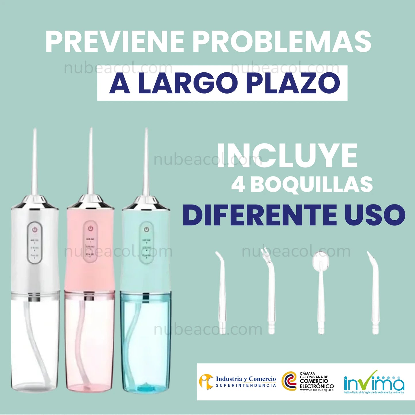 IRRIGADOR ORAL ANTISARRO RECARGABLE