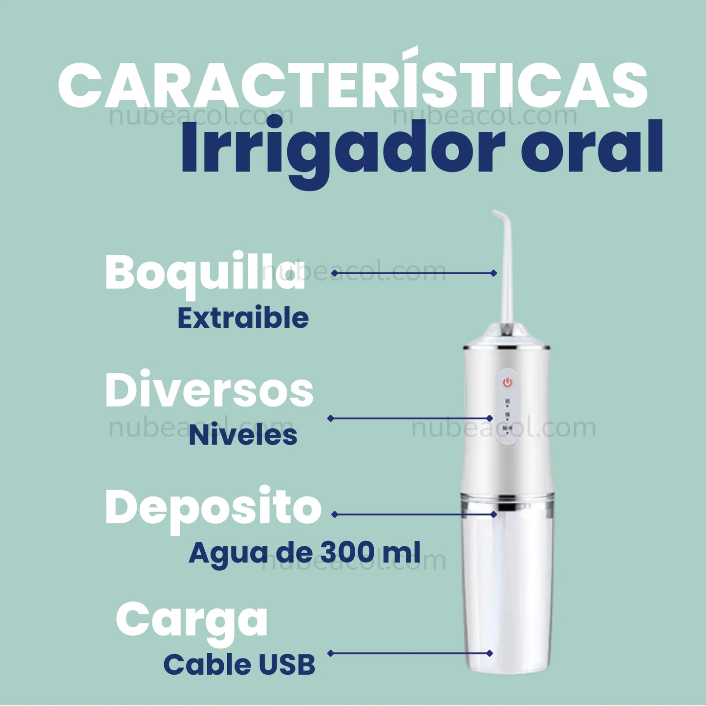 IRRIGADOR ORAL ANTISARRO RECARGABLE