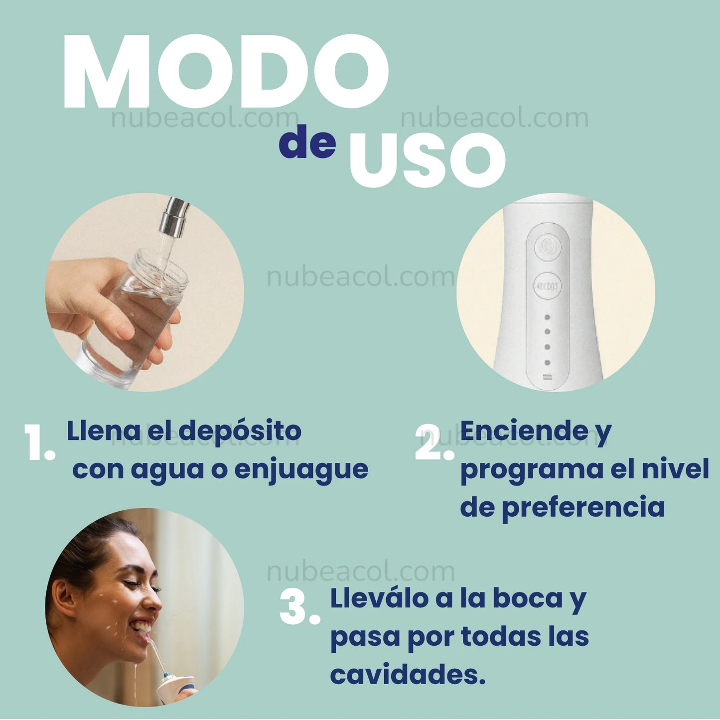 IRRIGADOR ORAL ANTISARRO RECARGABLE