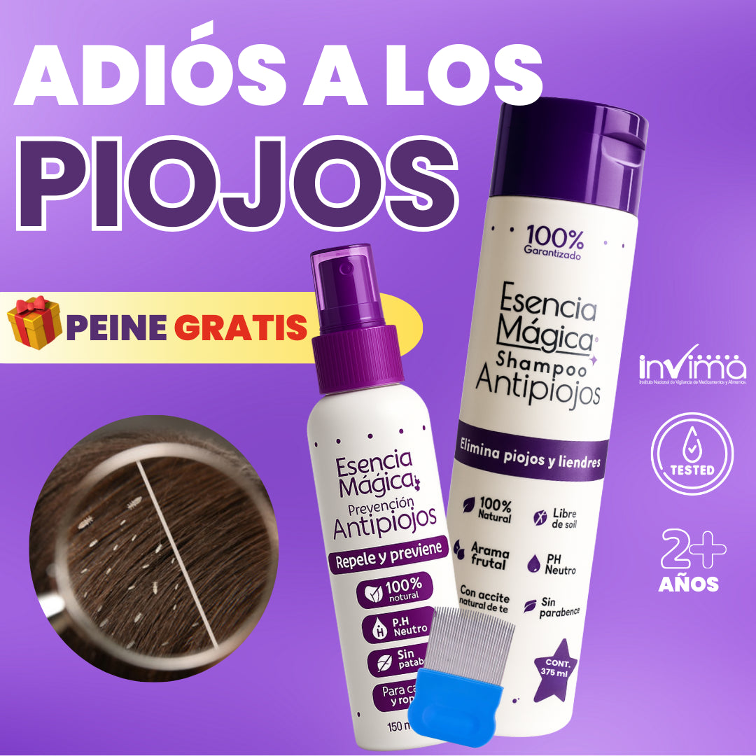 KIT ANTIPIOJOS | Elimina y previene piojos y liendres