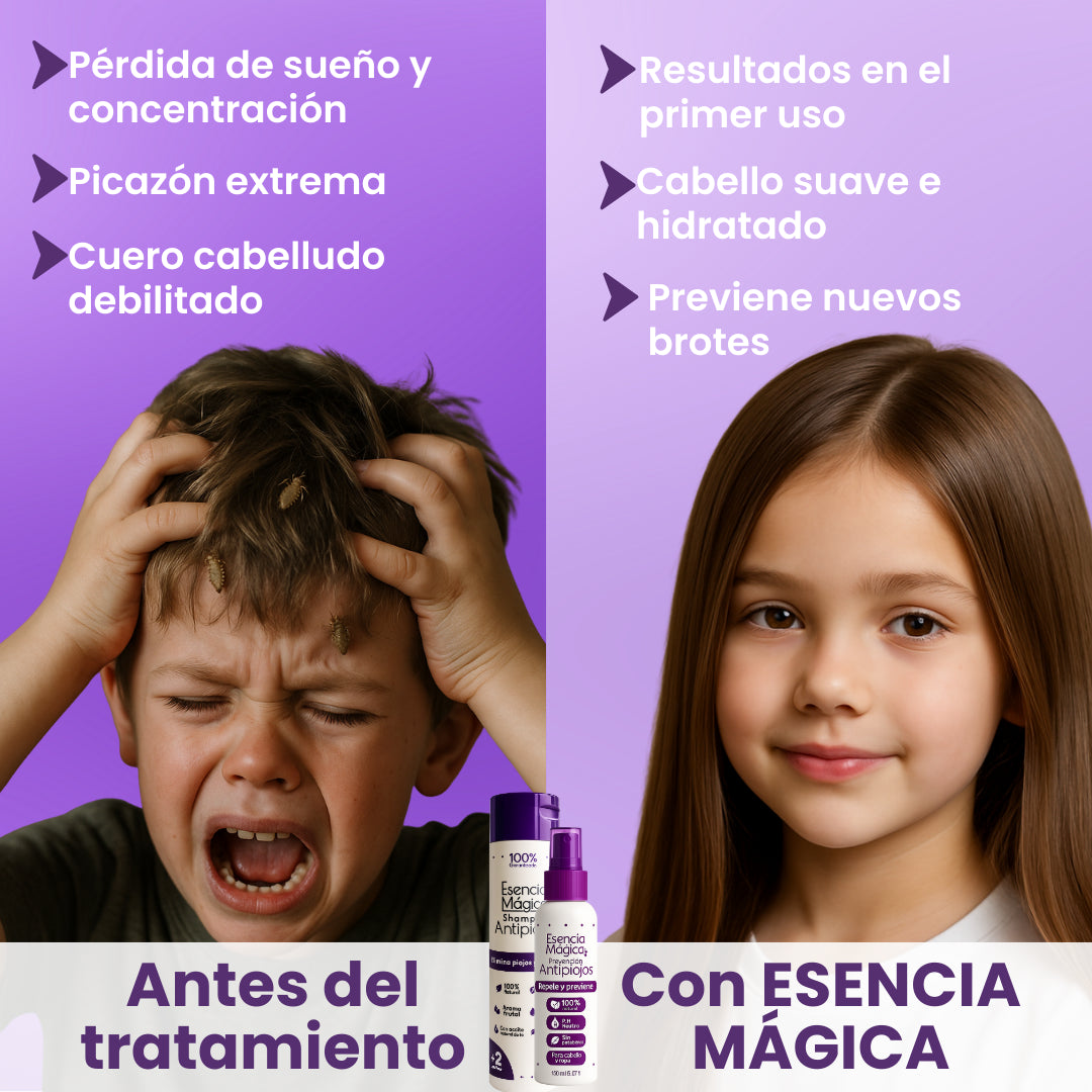 KIT ANTIPIOJOS | Elimina y previene piojos y liendres