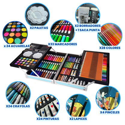SET DE ARTE CREATIVO | MALETIN METALICO