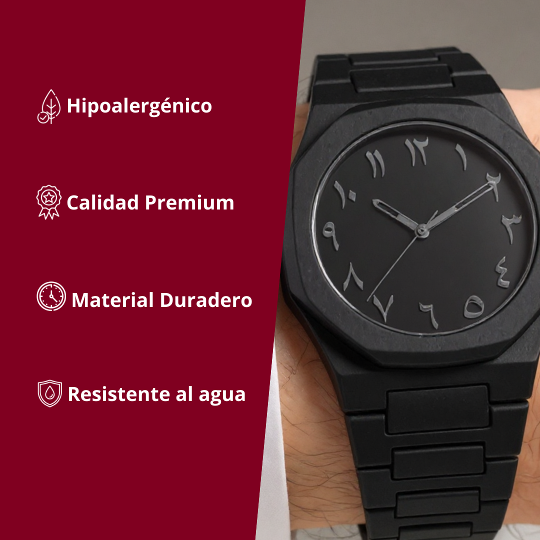 Reloj impermeable con esfera árabe | A prueba de agua