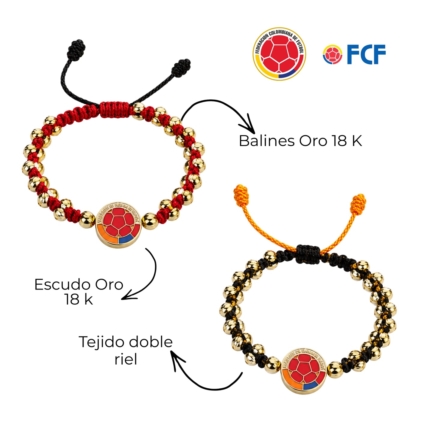 Manilla Selección Colombia | Edición Luxury en baño de oro