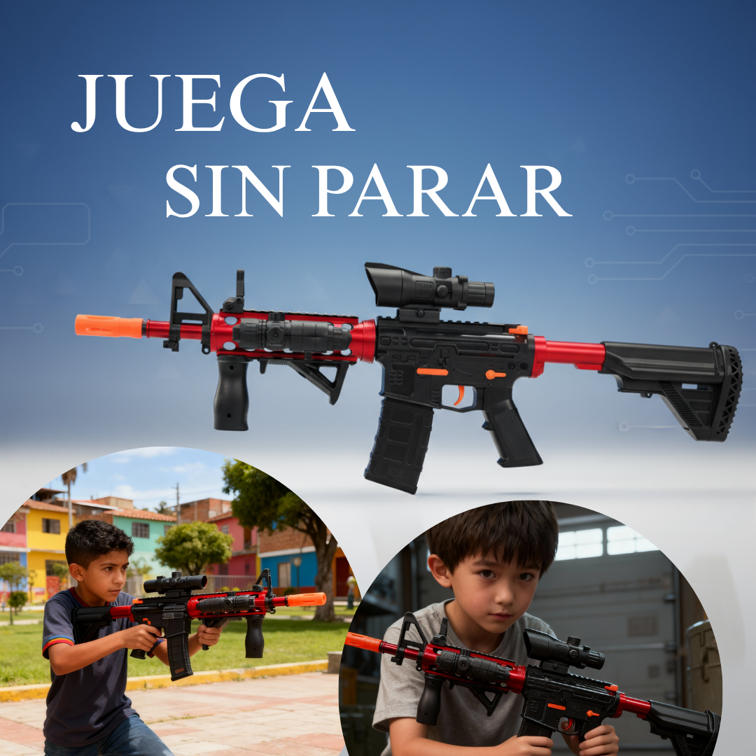 PISTOLA DE HIDROGEL MODELO: FUSIL M4A1 + 10.000 BOLITAS ¡GRATIS!