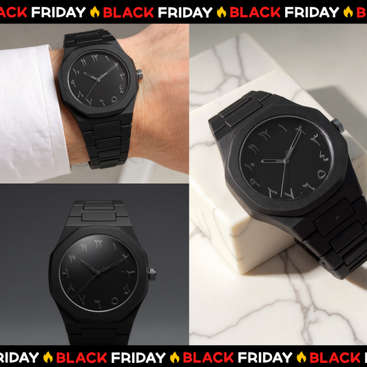 Reloj impermeable con esfera árabe | A prueba de agua