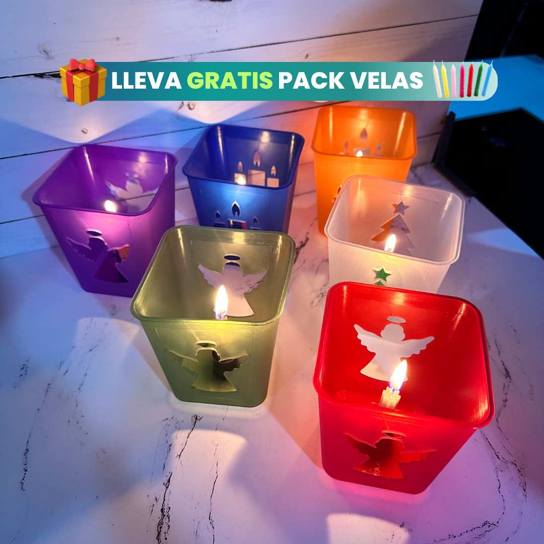 KIT FAROLES X6 + VELAS GRATIS