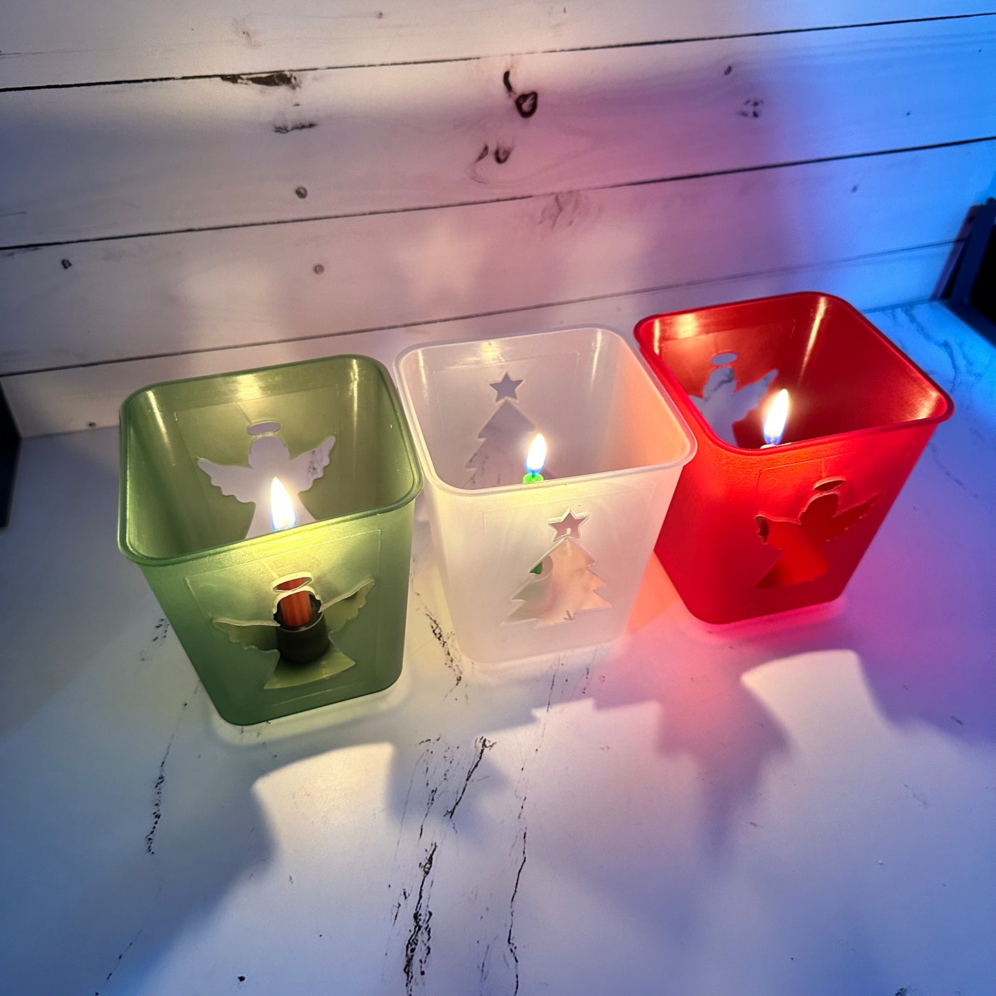 FAROLES NAVIDEÑOS CAJA X 6 UNIDADES ¡GRATIS VELAS!